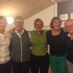 Den nye bestyrelse: Bodil Olesen, Hanne Brink, Helen Møller Hansen, Charlotte Viktor og Hanne Revsbech